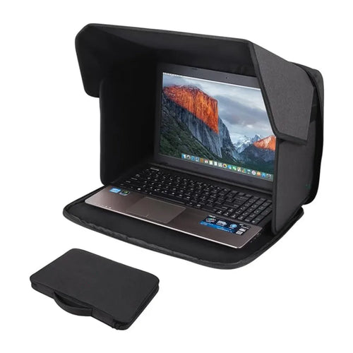 Portable Laptop Sunshade - Foldable Anti-Glare Privacy Cover for Outdoor Use, Universal 12-14" Screen Protector
