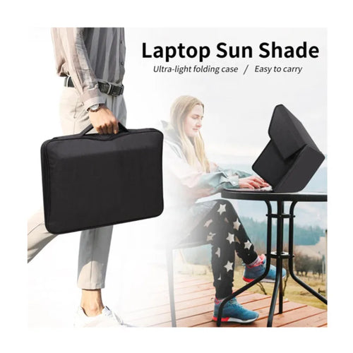 Portable Laptop Sunshade - Foldable Anti-Glare Privacy Cover for Outdoor Use, Universal 12-14" Screen Protector
